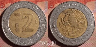 Мексика 2 песо 2006 года, KM# 604, 134f-120