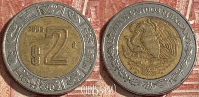 Мексика 2 песо 2006 года, KM# 604, 346r-114