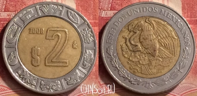 Мексика 2 песо 2008 года, KM# 604, 284m-041