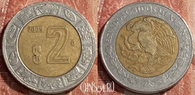 Мексика 2 песо 2009 года, KM# 604, 462q-322