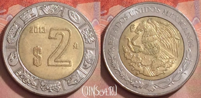 Мексика 2 песо 2013 года, KM# 604, 268k-005