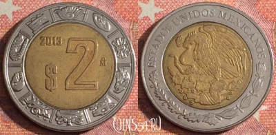 Мексика 2 песо 2013 года, KM# 604, 356-142