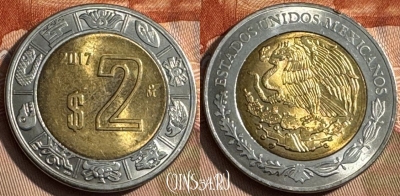 Мексика 2 песо 2017 года, KM# 604, 200s-118