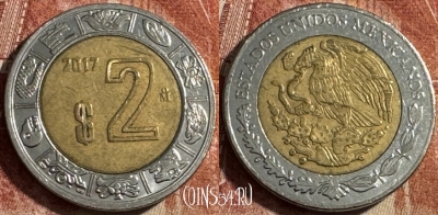 Мексика 2 песо 2017 года, KM# 604, s488s-056 ♛