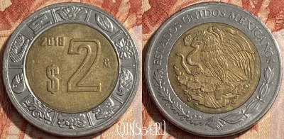 Мексика 2 песо 2018 года, KM# 604, 441q-085