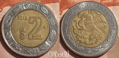 Мексика 2 песо 2019 года, KM# 604, 227r-098 ♛