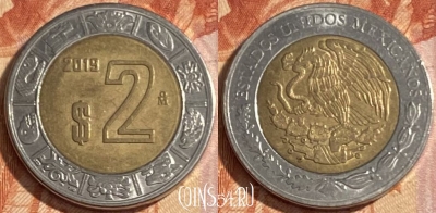 Мексика 2 песо 2019 года, KM# 604, 398r-122