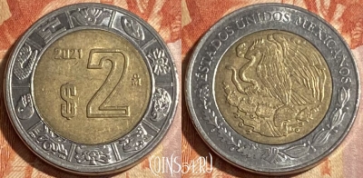 Мексика 2 песо 2021 года, KM# 604, 292r-072