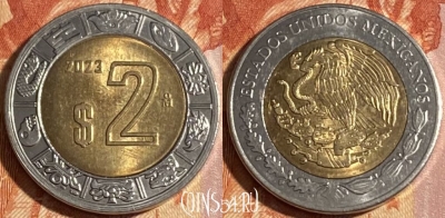 Мексика 2 песо 2023 года, KM# 604, 282r-072