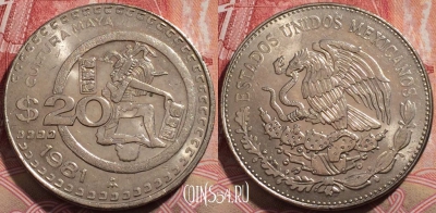 Мексика 20 песо 1981 года, KM# 486, 211-109
