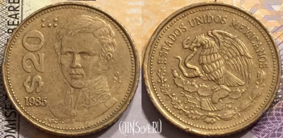 Мексика 20 песо 1985 года, KM# 508, 150-039