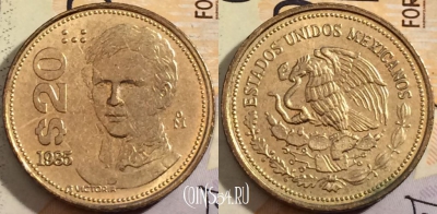 Мексика 20 песо 1985 года, KM# 508, 199-128