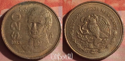Мексика 20 песо 1988 года, KM# 508, 049i-114