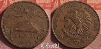 Мексика 20 сентаво 1965 года, KM# 440, 190k-111