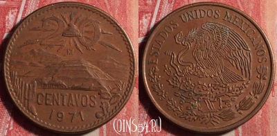 Мексика 20 сентаво 1971 года, KM# 440, 194j-144