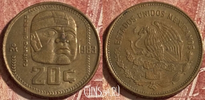 Мексика 20 сентаво 1983 года, KM# 491, 076q-079