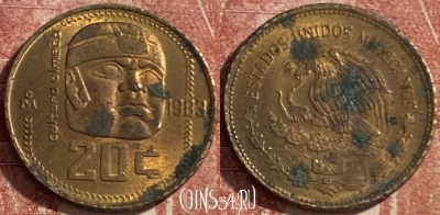Мексика 20 сентаво 1983 года, KM# 491, 485р-116