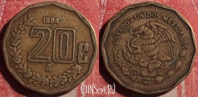 Мексика 20 сентаво 1994 года, KM# 548, 191j-117