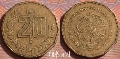 Мексика 20 сентаво 1997 года, KM# 548, 257k-111