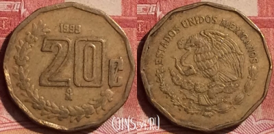 Мексика 20 сентаво 1999 года, KM# 548, 244l-191