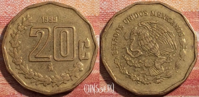 Мексика 20 сентаво 1999 года, KM# 548, a071-078