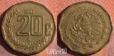 Мексика 20 сентаво 2002 года, KM# 548, 041h-008