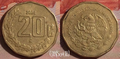 Мексика 20 сентаво 2006 года, KM# 548, 078c-038