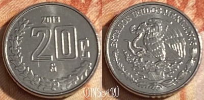 Мексика 20 сентаво 2013 года, KM# 935, 446r-022 ♛