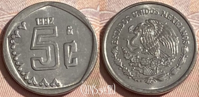 Мексика 5 сентаво 1992 года, KM# 546, 183r-092