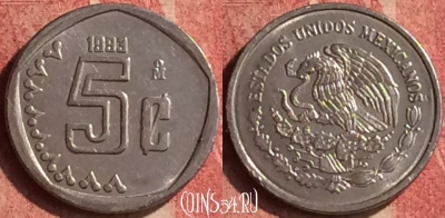 Мексика 5 сентаво 1993 года, KM# 546, 383n-081