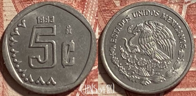 Мексика 5 сентаво 1993 года, KM# 546, 463r-562 ♛