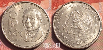 Мексика 50 песо 1984 года, KM# 495, 272a-049