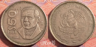 Мексика 50 песо 1984 года, KM# 495, a074-094