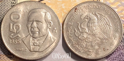 Мексика 50 песо 1985 года, KM# 495, 137-028