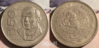 Мексика 50 песо 1985 года, KM# 495, 168-072