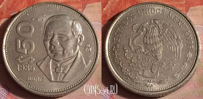 Мексика 50 песо 1985 года, KM# 495, 338-004