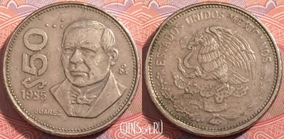 Мексика 50 песо 1985 года, KM# 495, a074-075