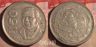 Мексика 50 песо 1987 года, KM# 495, 206a-068