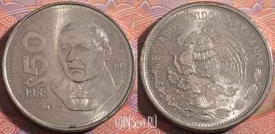 Мексика 50 песо 1988 года, KM# 495a, a140-061