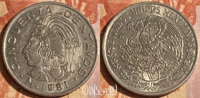 Мексика 50 сентаво 1981 года, KM# 452, 289r-137 ♛