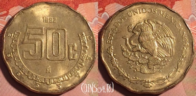 Мексика 50 сентаво 1992 года, KM# 549, 225a-005