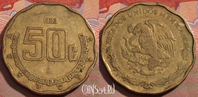Мексика 50 сентаво 1993 года, KM# 549, 110a-004
