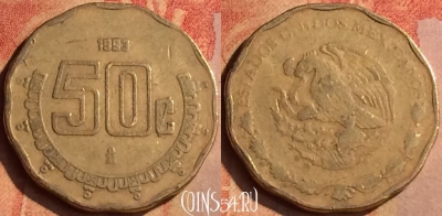 Мексика 50 сентаво 1993 года, KM# 549, 153n-117