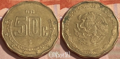 Мексика 50 сентаво 1995 года, KM# 549, 385r-127