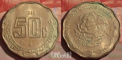 Мексика 50 сентаво 1996 года, KM# 549, 075d-094