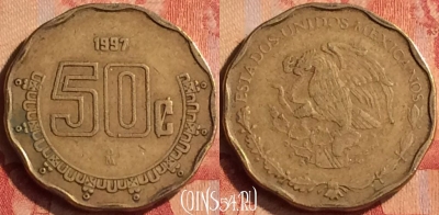 Мексика 50 сентаво 1997 года, KM# 549, 047n-173
