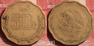 Мексика 50 сентаво 2001 года, KM# 549, 239l-076