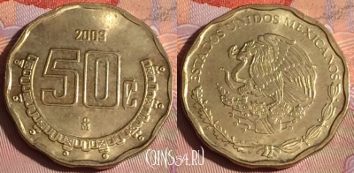 Мексика 50 сентаво 2003 года, KM# 549, 278c-046
