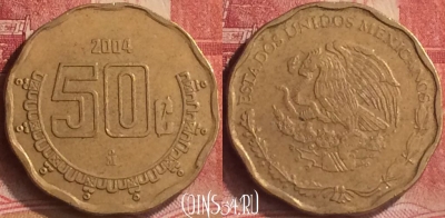 Мексика 50 сентаво 2004 года, KM# 549, 184m-045