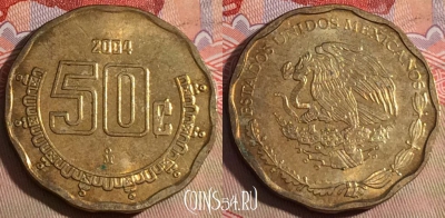 Мексика 50 сентаво 2004 года, KM# 549, 219a-069